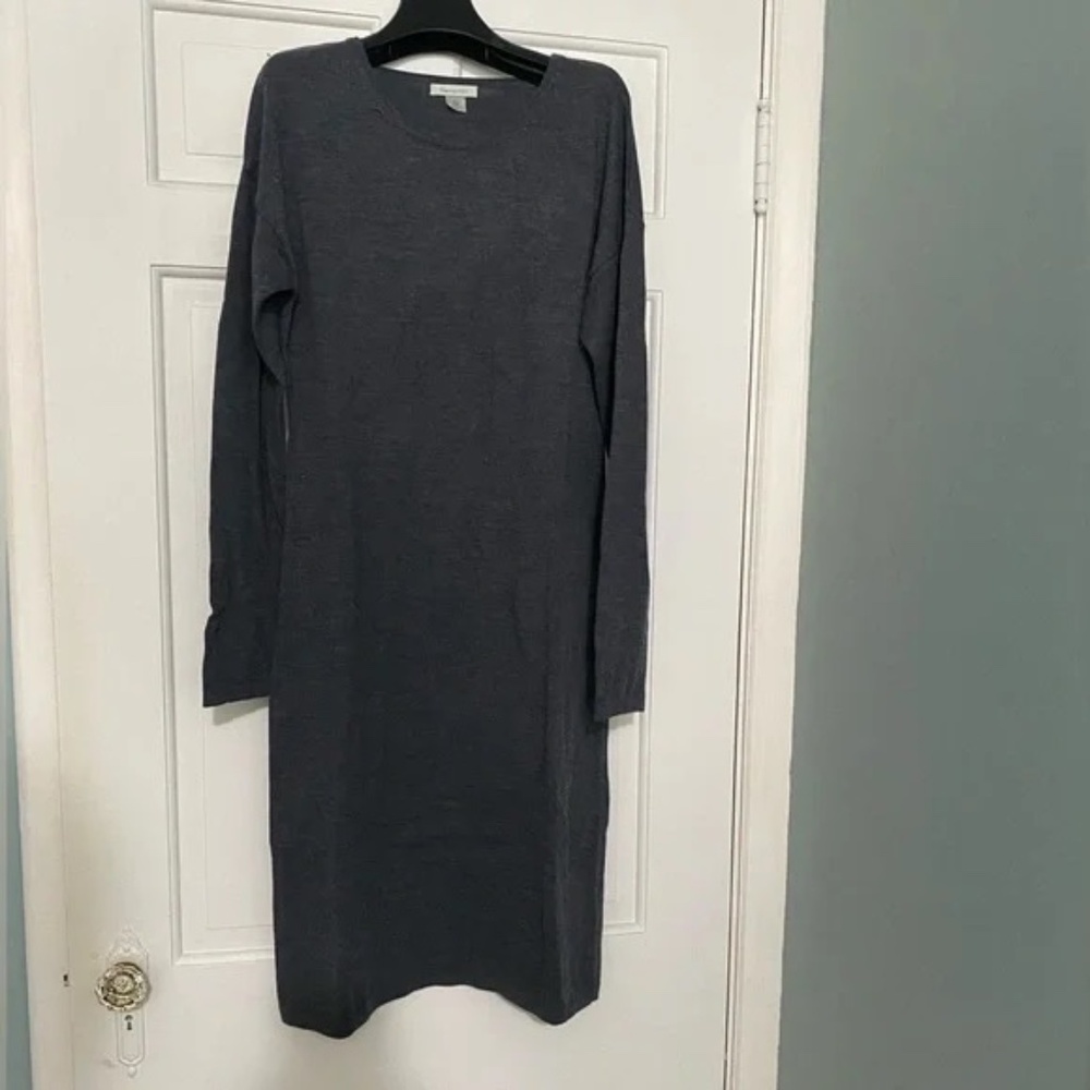 Garnet Hill 100% Merino Wool Sweater Dress